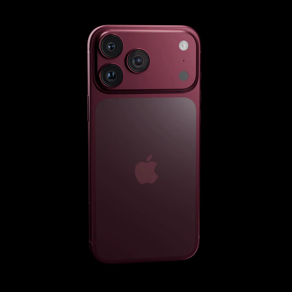 Ilustrasi iPhone Burgundy untuk mengenali bodi dan bagiannya.