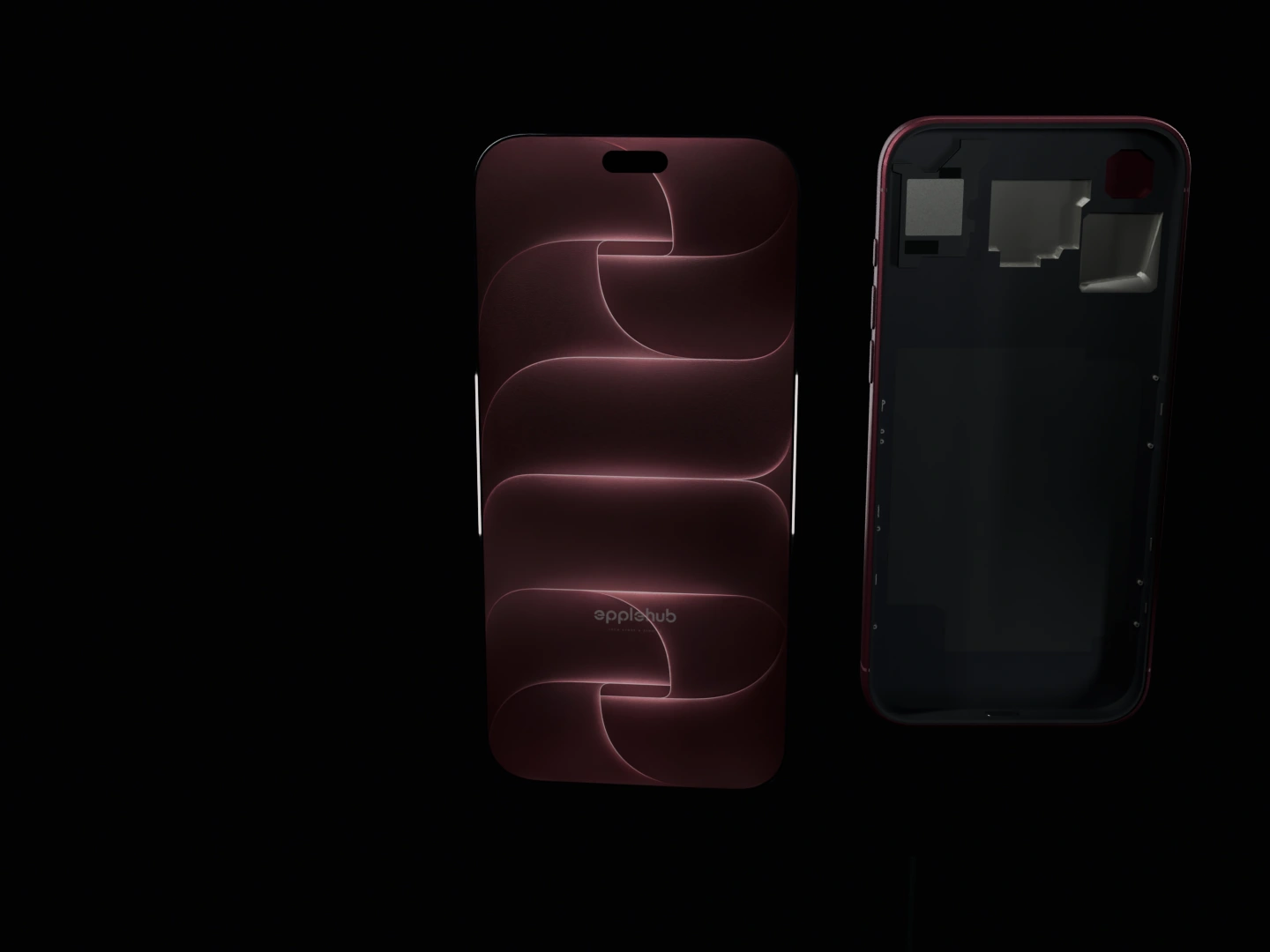 Ilustrasi rakitan layar iPhone; gambar pada layar bukan hasil pengujian unit.